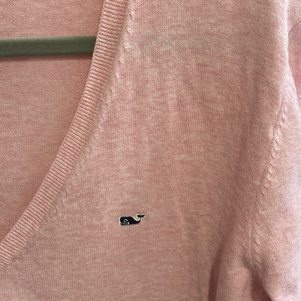 Vineyard Vines Womens Large Light Pink V-Neck Sweater, 100% cotton. - Picture 3 of 5